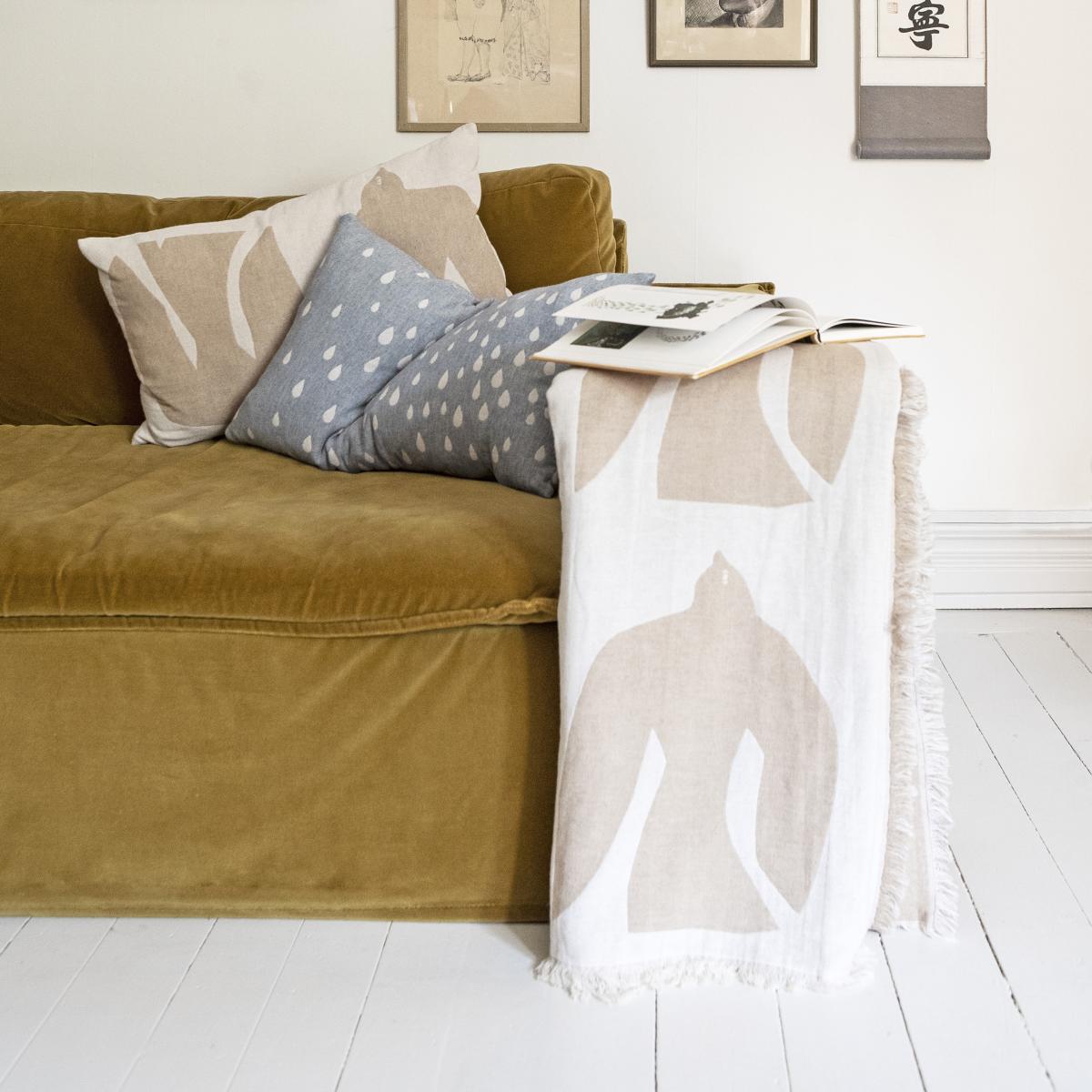 Early bird wool blanket 130x170 cm Sand – image 3