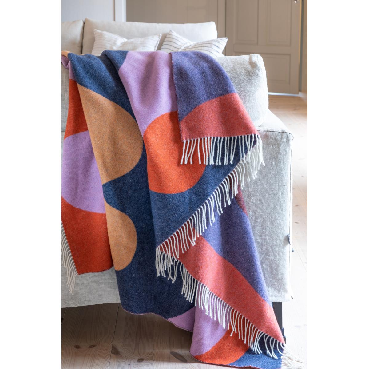 Stackelbergs Wave throw Coral. ocra. blue & lilac – image 2