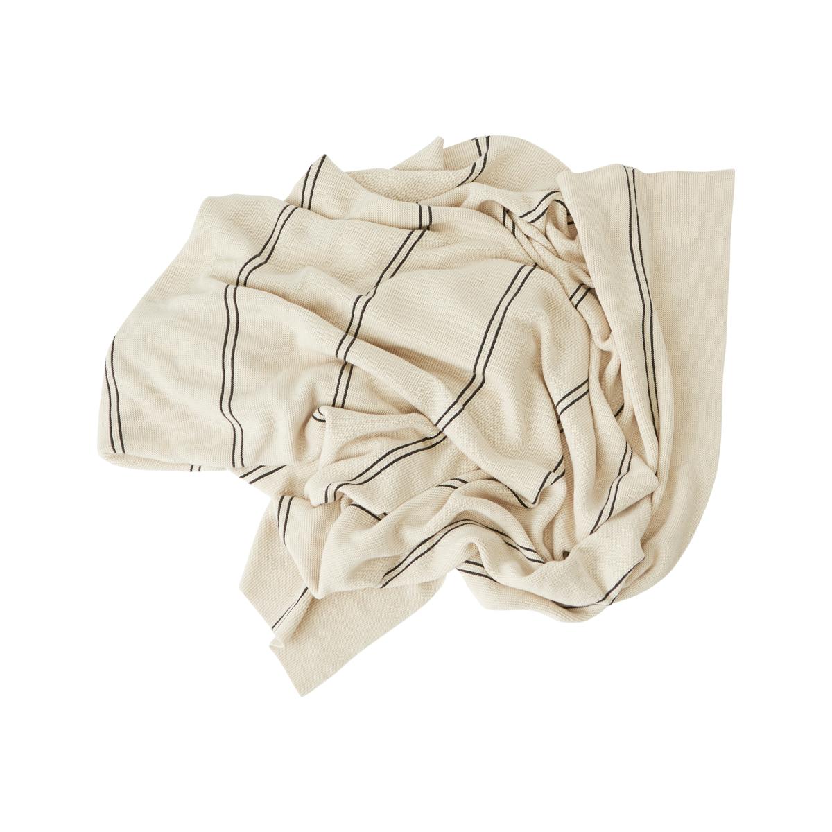 Rivi throw 134x184 cm Off white-black