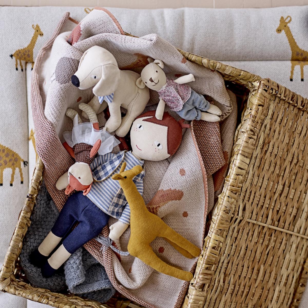 Bloomingville cotton throw mushrooms 81x97 cm nature – image 4