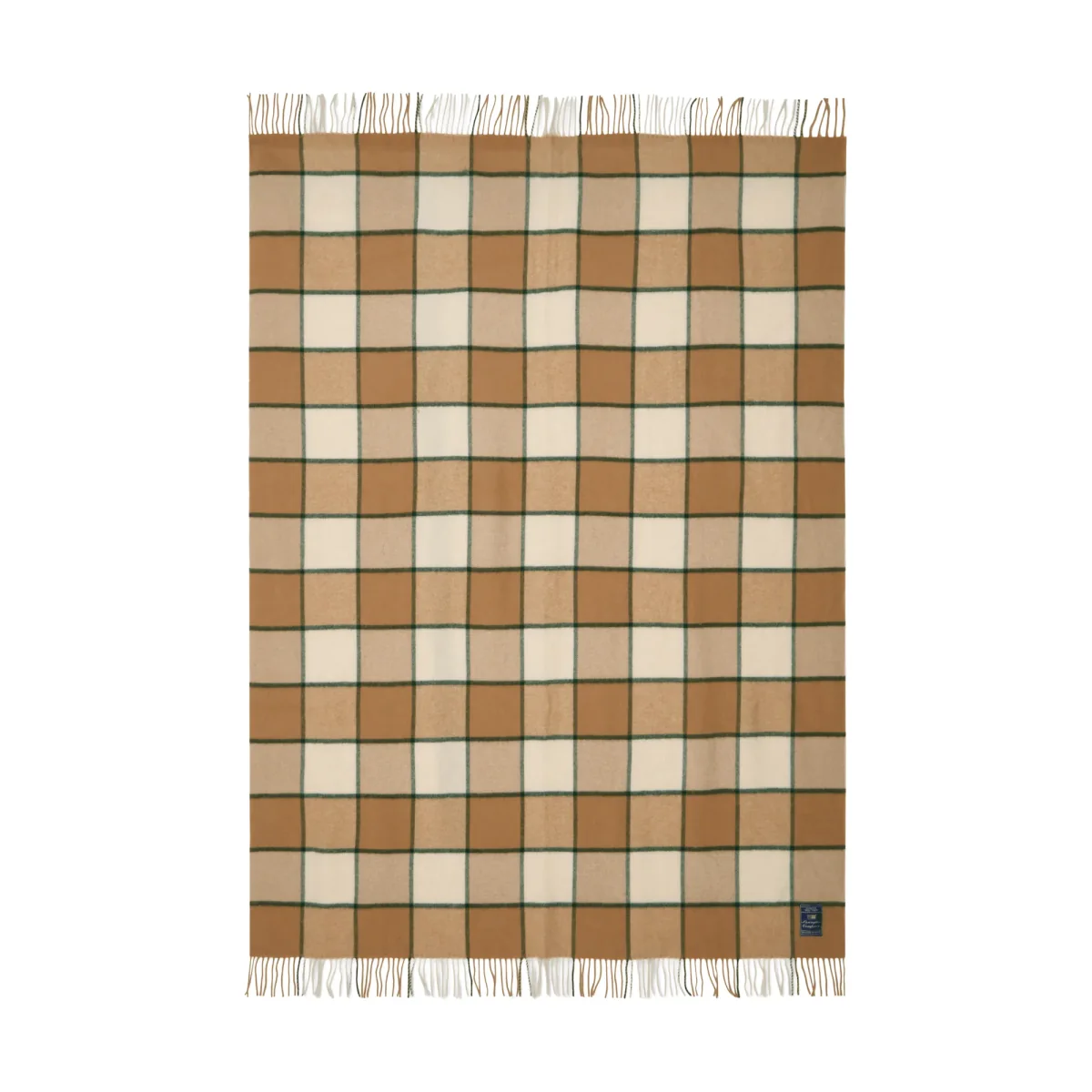 Lexington Checked Recycled Wool throw 130x170 cm Beige-Light beige-green – image 3