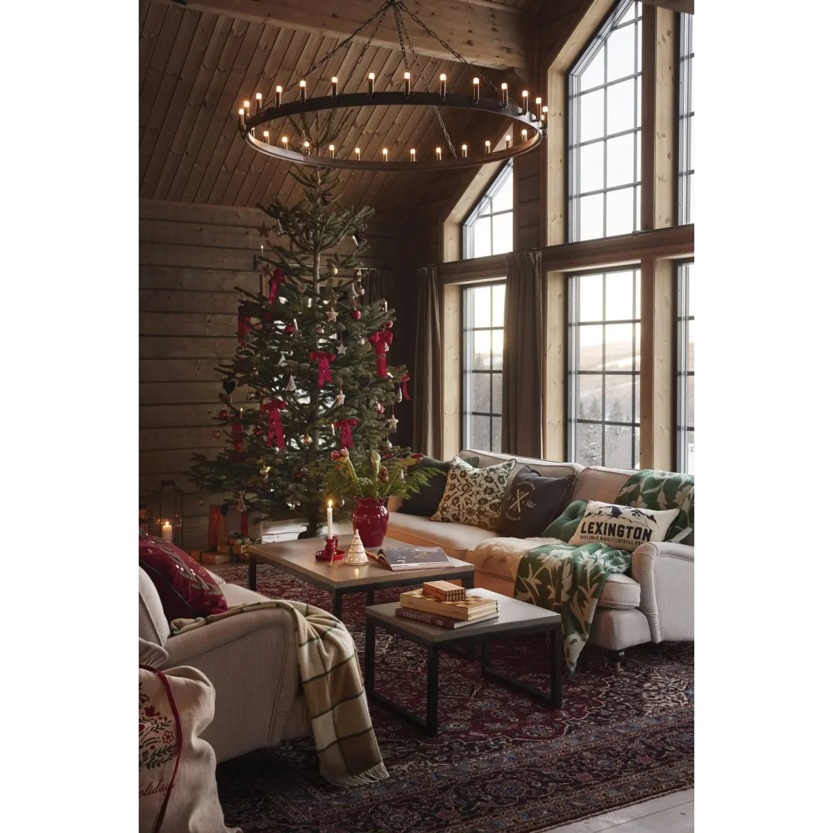 Lexington Checked Recycled Wool throw 130x170 cm Beige-Light beige-green – image 4