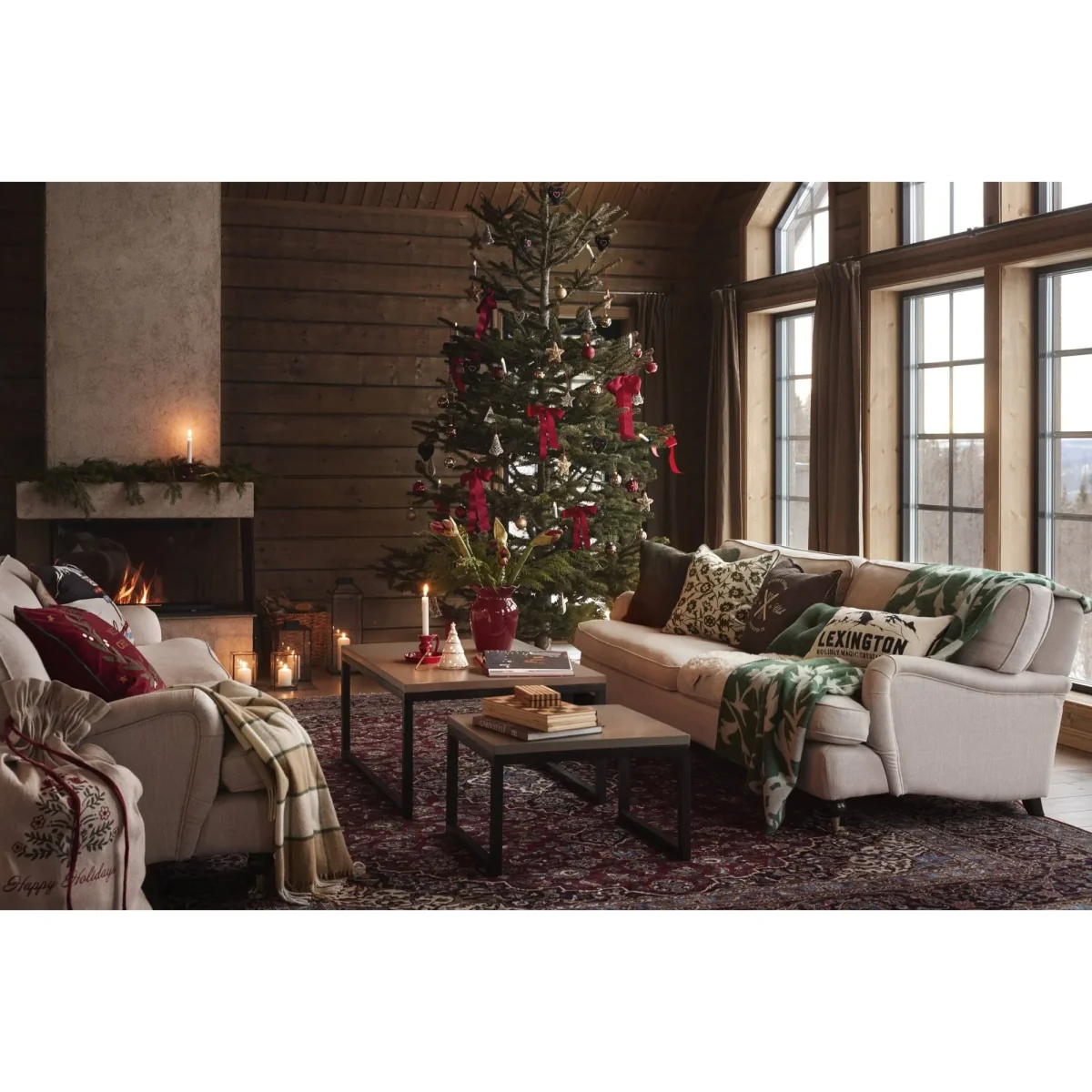 Lexington Checked Recycled Wool throw 130x170 cm Beige-Light beige-green – image 10