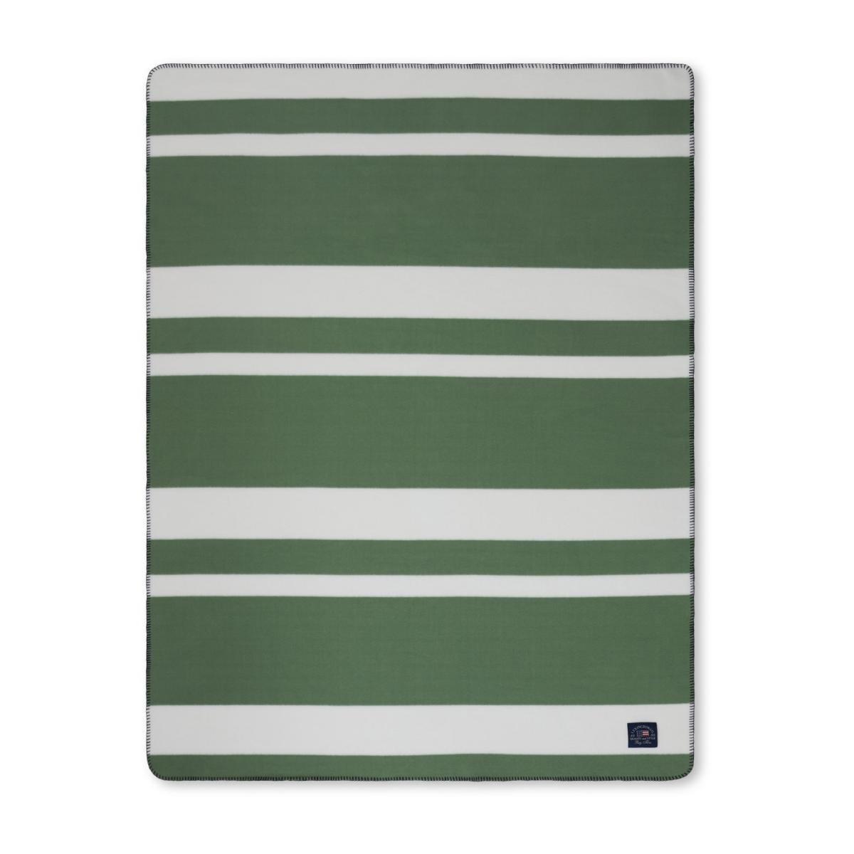 Irregular Striped Fleecefilt 130x170 cm Green-White – image 2