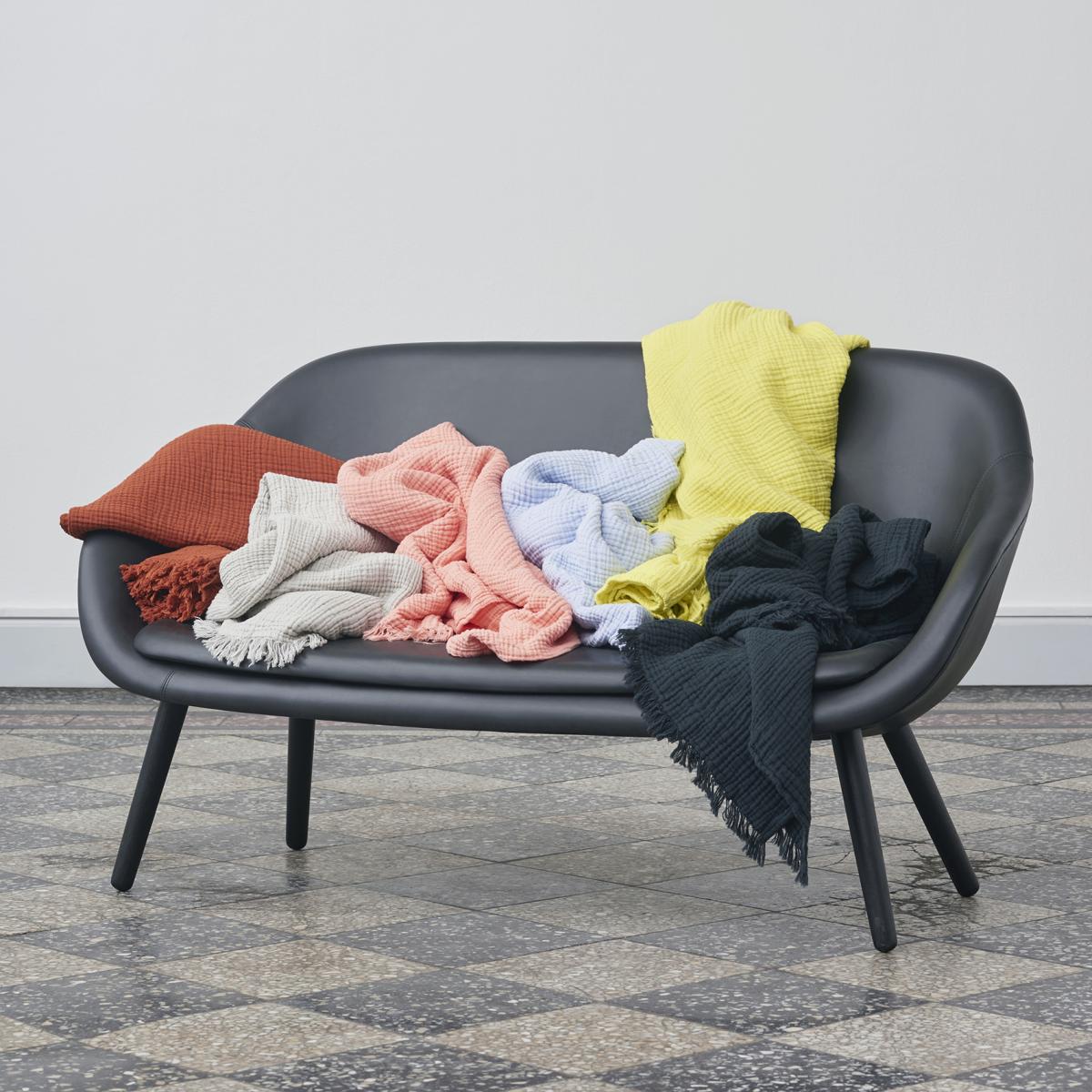 Crinkle throw 150x210cm grey – image 2