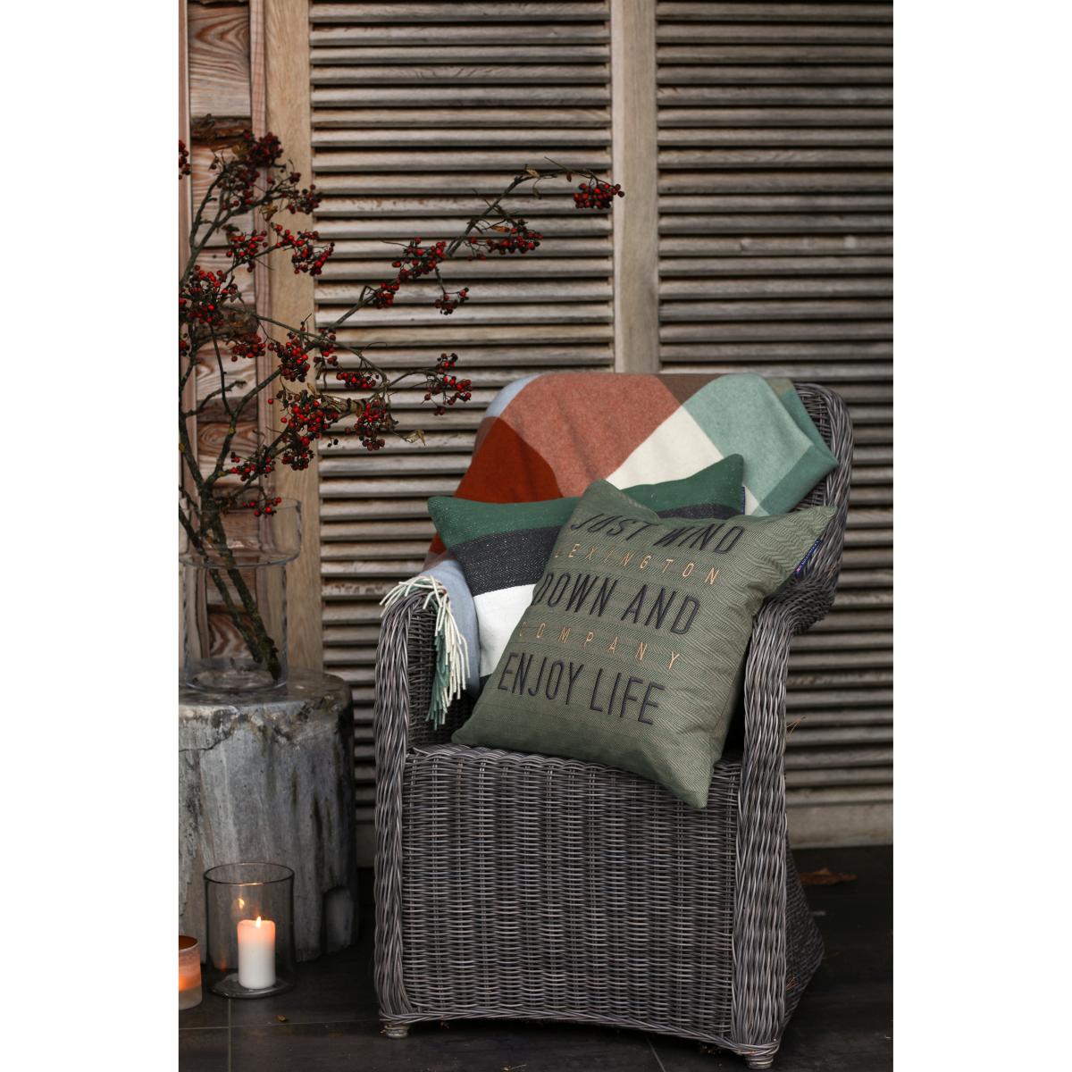 Lexington Checked Recycled Wool throw 130x170 cm Multi – image 5