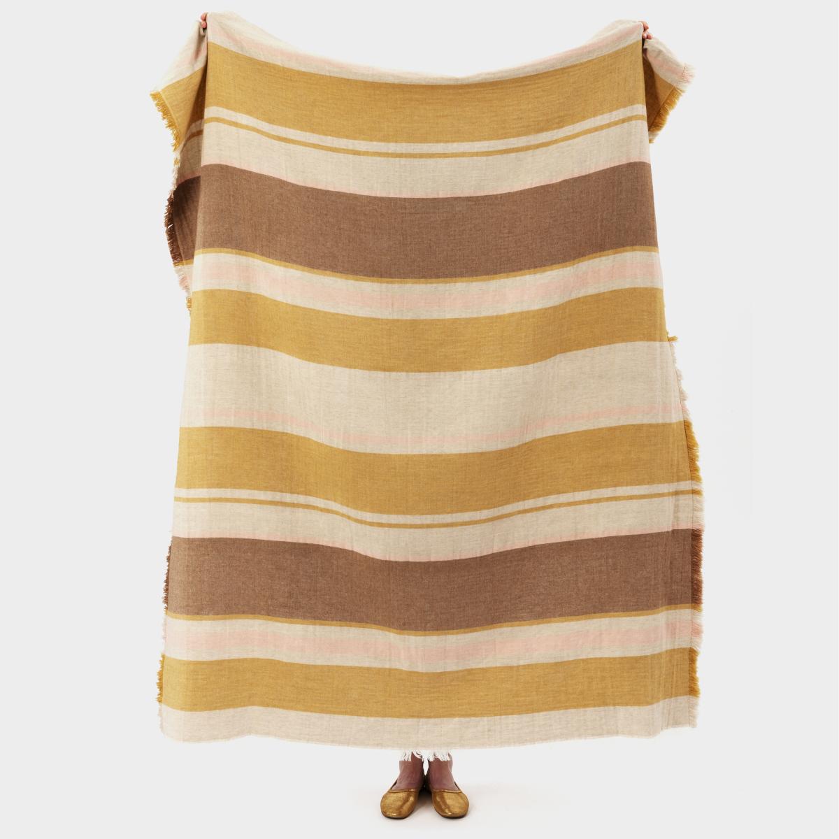 Sezim wool blanket 130x170 cm Nutty yellow – image 3