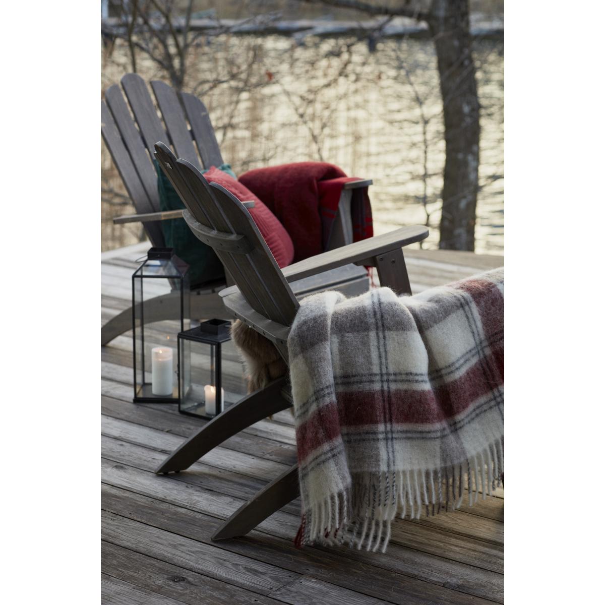 Lexington Checked Mohair Mix blanket 130x170 cm Red-beige-white – image 4