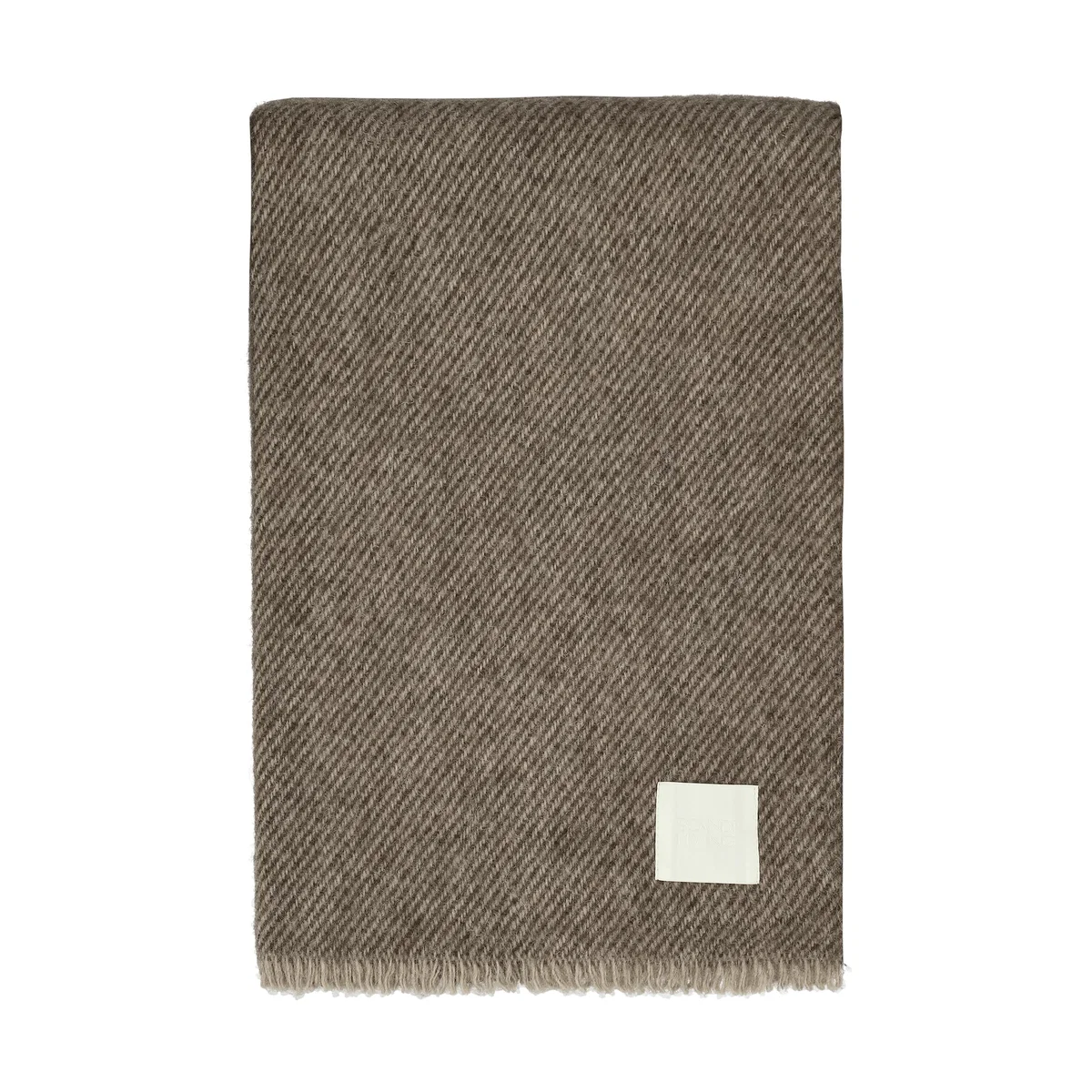 Scandi Living Row ριγέ μάλλινο ριχτάρι Brown 120x185 cm – image 2