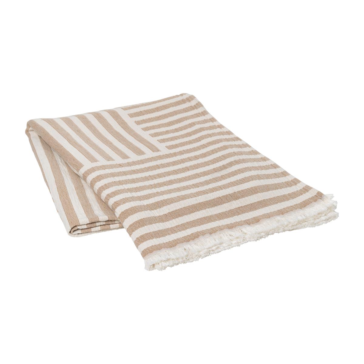 Frankie cotton throw 130x180 cm golden brown – image 1