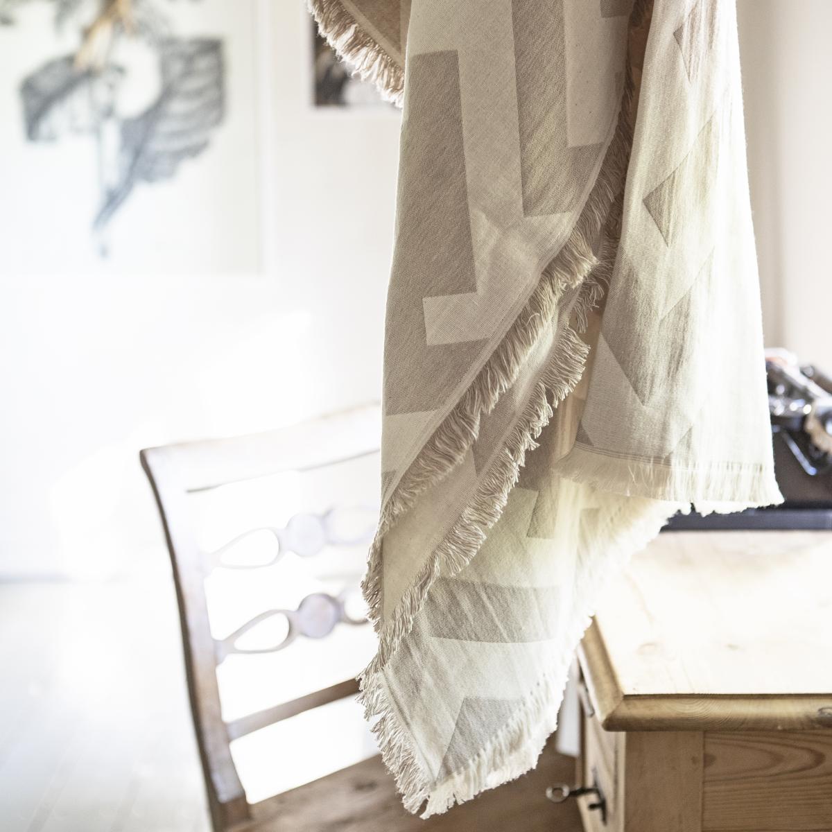 Florens cotton blanket Greige (beige) – image 3