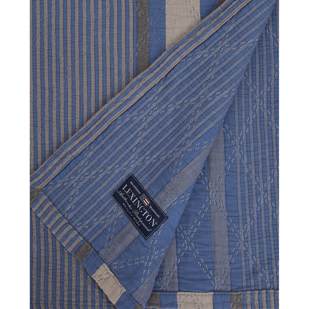 Lexington Side Striped Soft Quilted bedspread 160x240 cm Blue – image 3