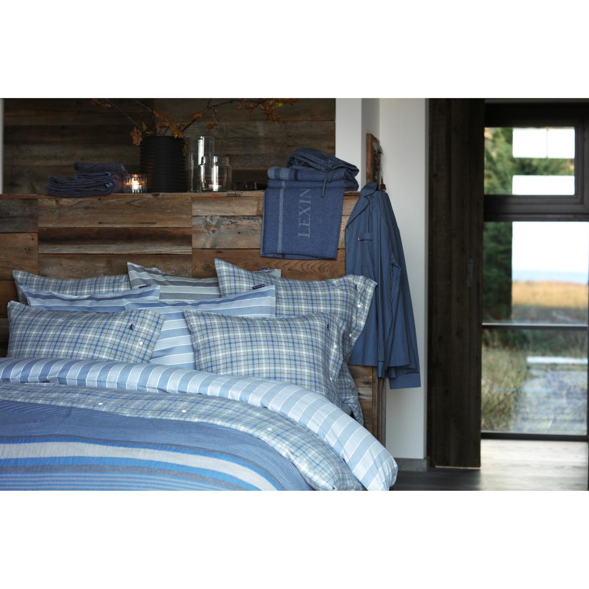Lexington Side Striped Soft Quilted bedspread 160x240 cm Blue – image 5