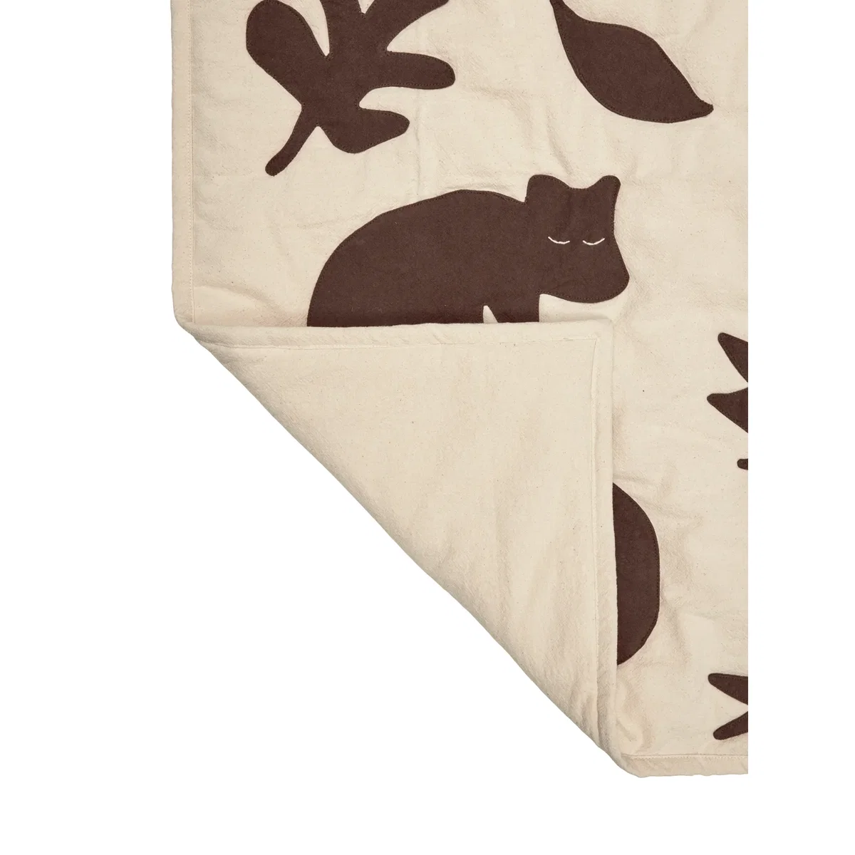 Ferm Living Lunden blanket Off-white-dark chocolate 80x110 cm – image 4