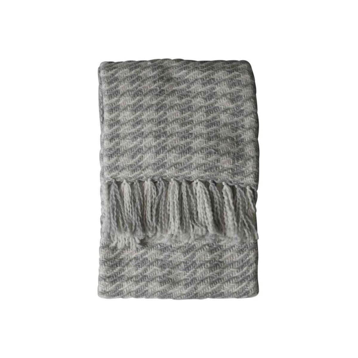 Gallery Direct Houndstooth Woven Throw in Grey Cream – image 1