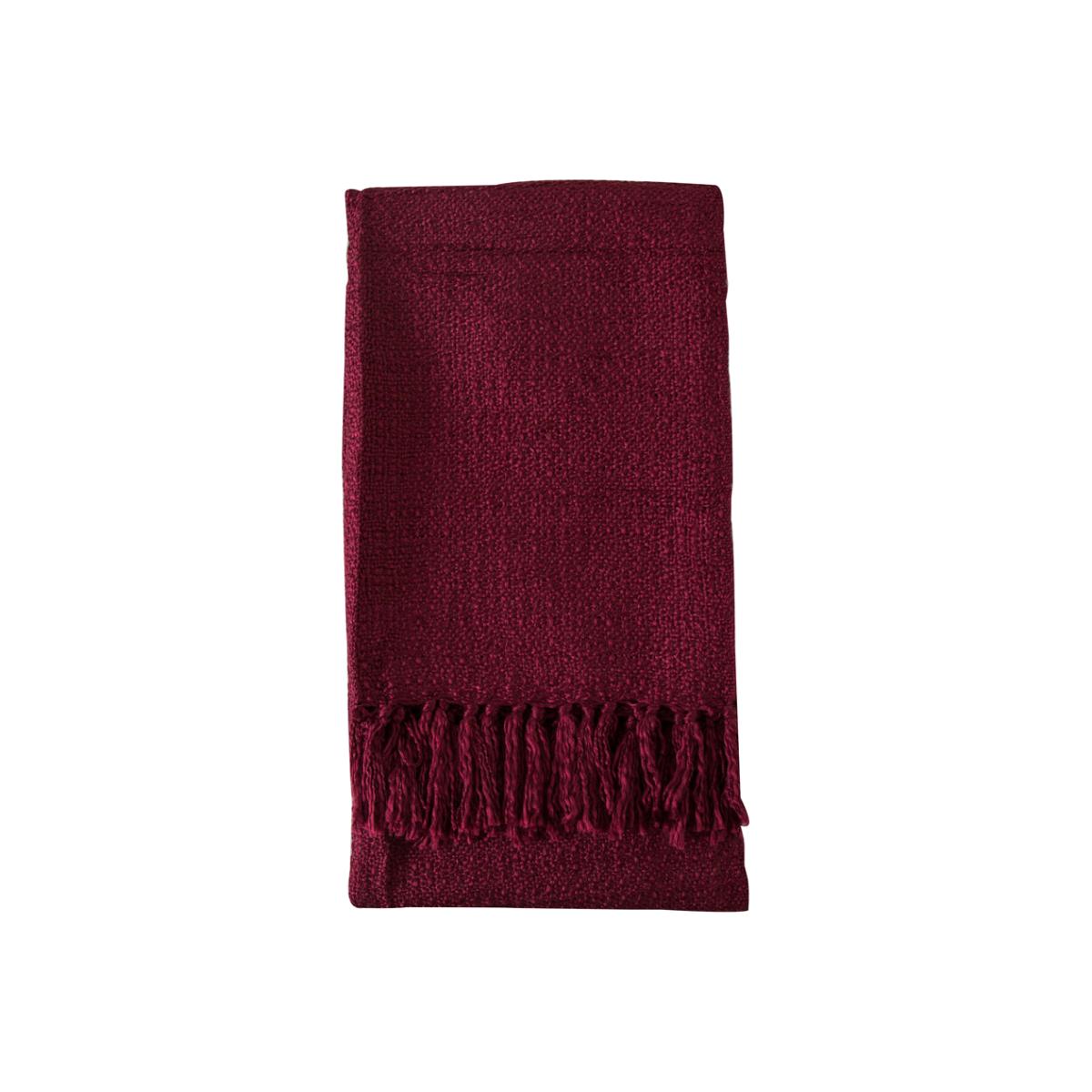Gallery Interiors Acrylic Textured Throw Claret in Red