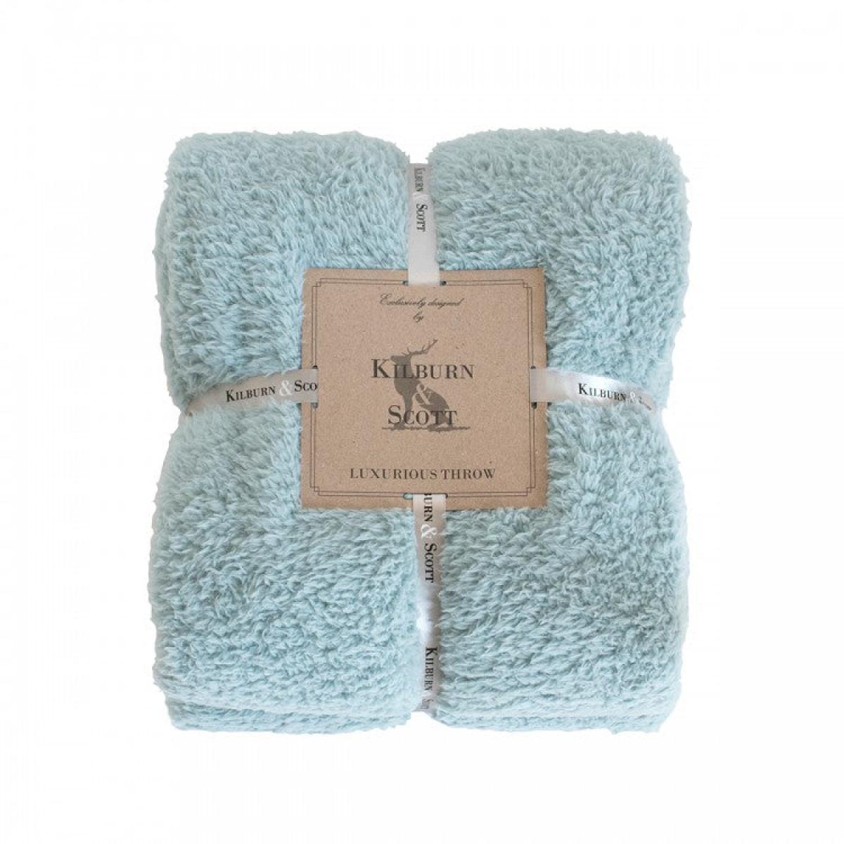 Gallery Direct Teddy Fleece Throw / Duck Egg – image 2