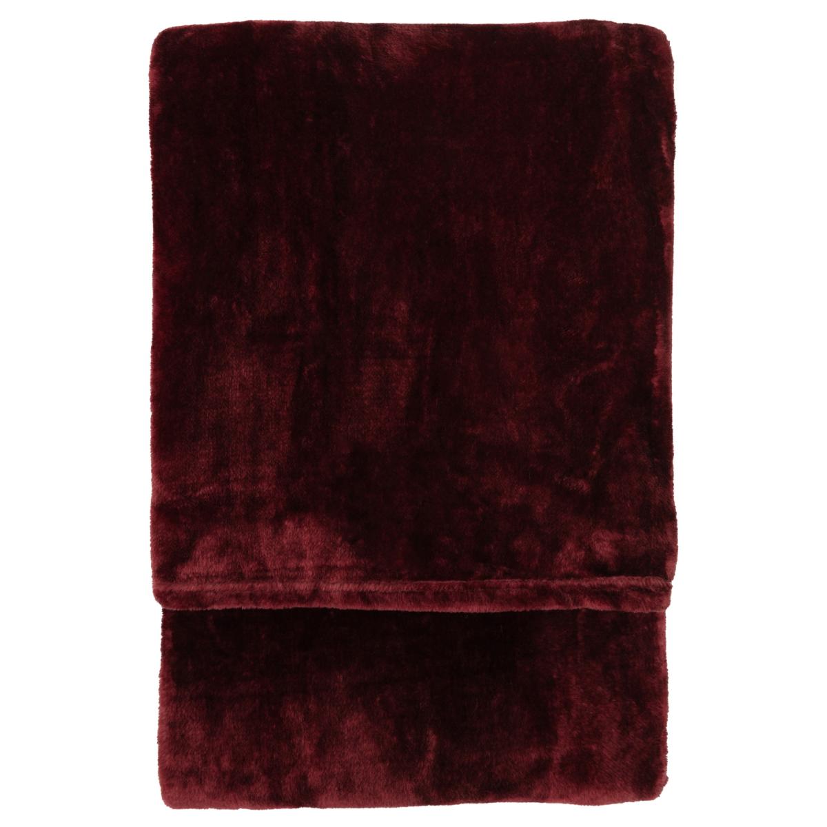 Maximus Cosy Fleece Throw 150cm x 200cm - Merlot In cmxcm – image 2