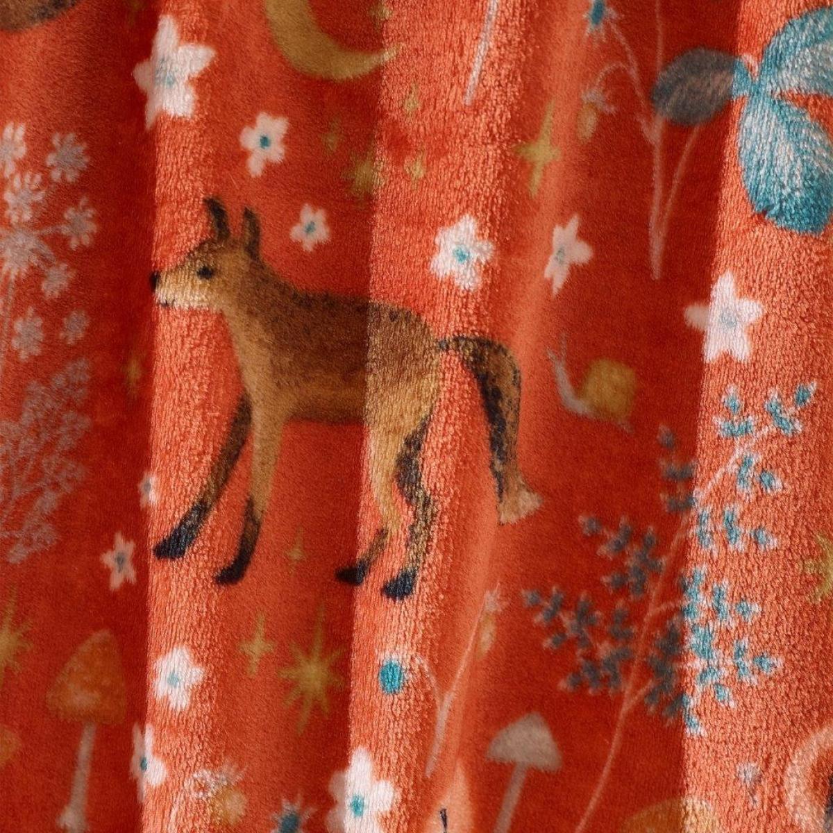 Catherine Lansfield Enchanted Twilight Fleece Throw 130x170cm - Burnt Orange In BurntOrange – image 2