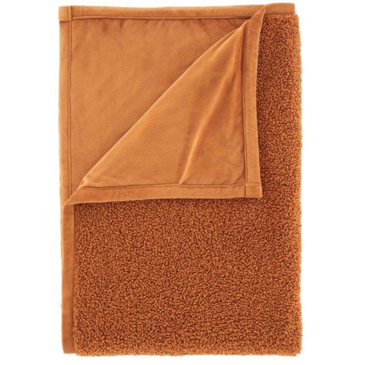 Catherine Lansfield So Soft Velvet Boucle Throw - Caramel In Orange – image 2