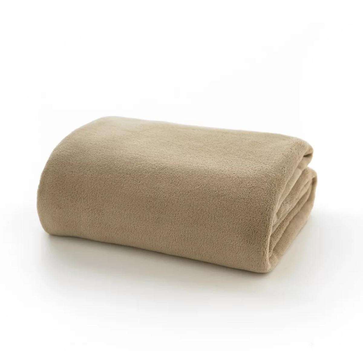 Deyongs Snuggle Touch Supersoft Fleece Throw - Pebble In Beige – image 2