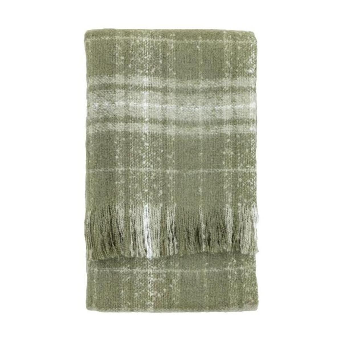 Check Faux Mohair Throw - Olive – image 2