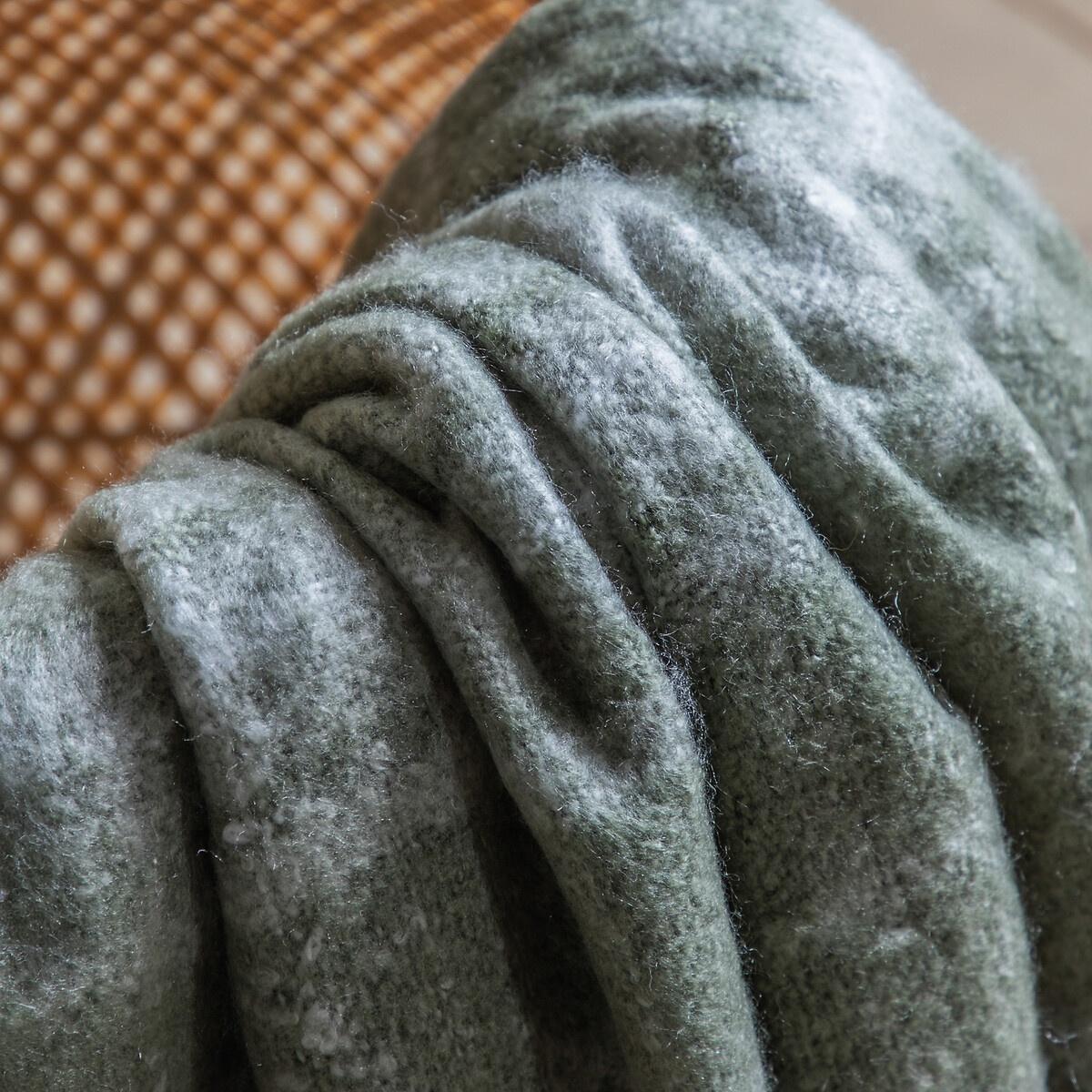 Check Faux Mohair Throw - Olive – image 4