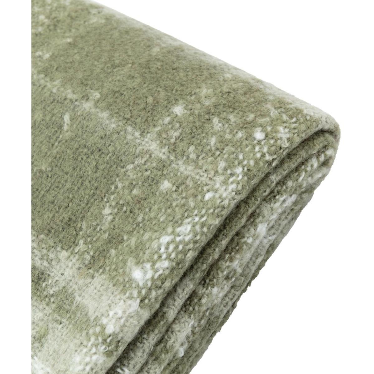 Check Faux Mohair Throw - Olive – image 7
