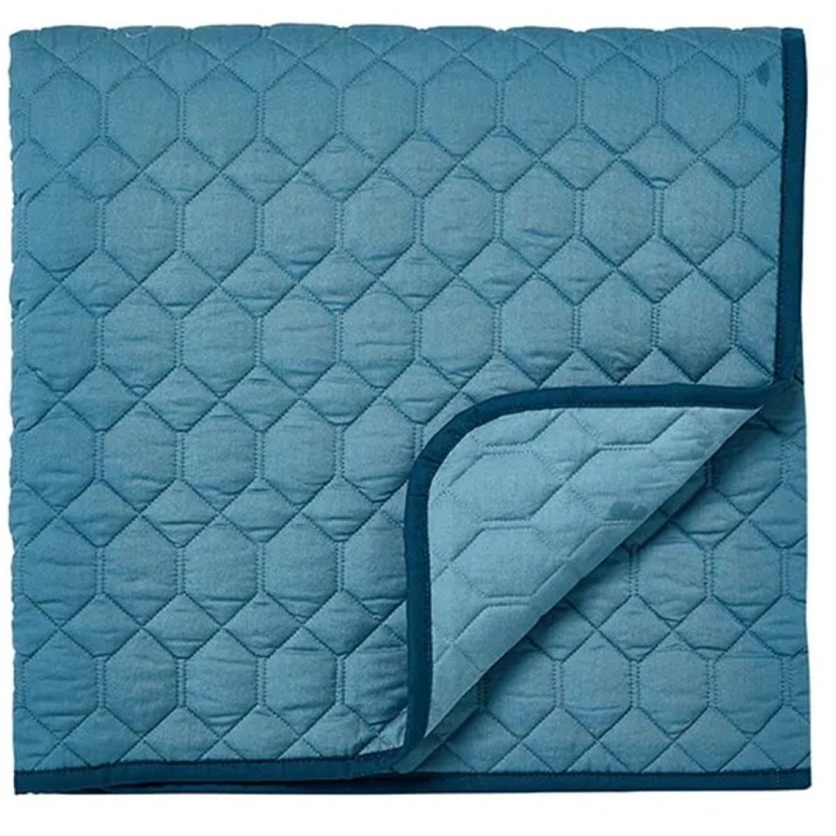 Sanderson Jackfruit Quilted Throw - Indigo/Papaya – image 2
