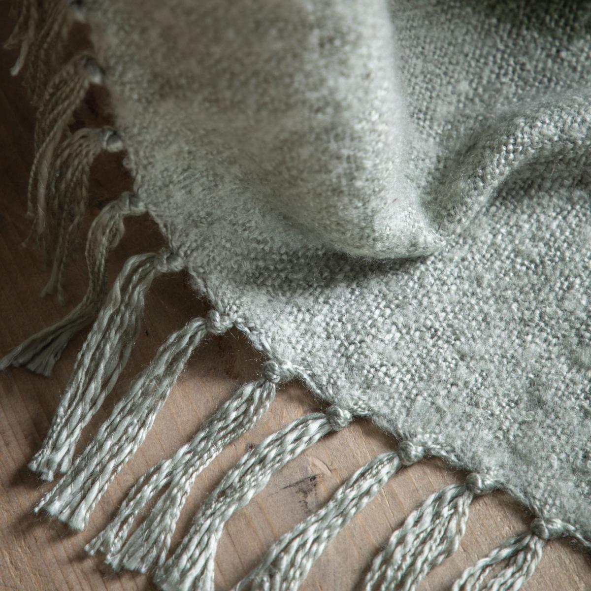 Stripe Faux Mohair Throw 130x180cm - Olive In Green – image 6