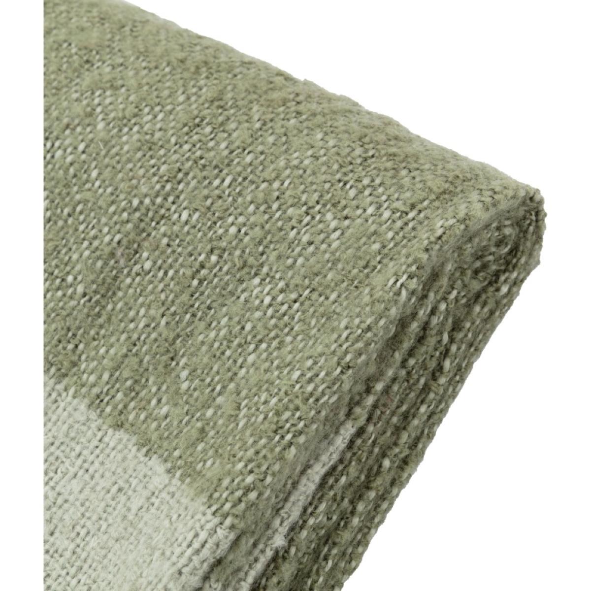 Stripe Faux Mohair Throw 130x180cm - Olive In Green – image 8