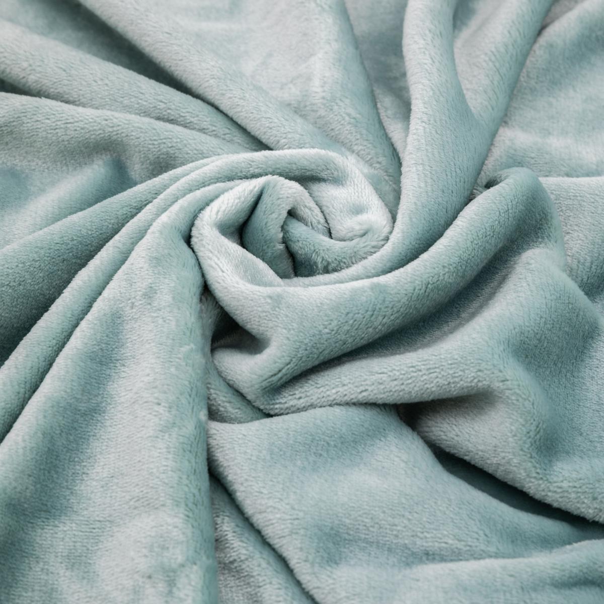Santa Fe Fleece Super Soft Throw 200cm x 220cm -Teal In Blue – image 3