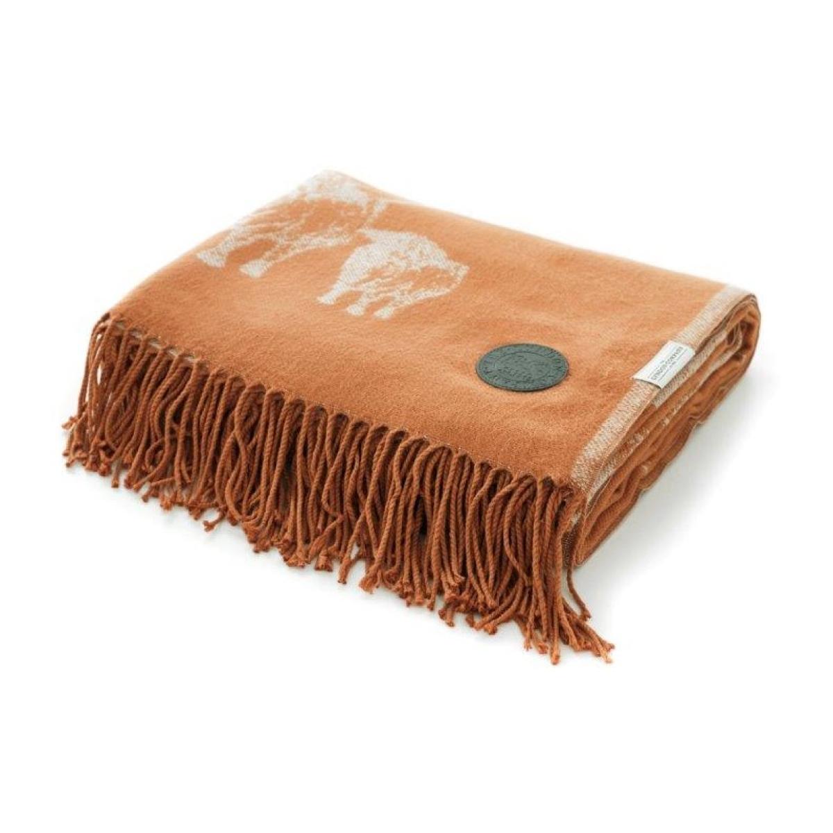 Deyongs Highland Cows Acrylic Throw - Paprika, Jacquard – image 2