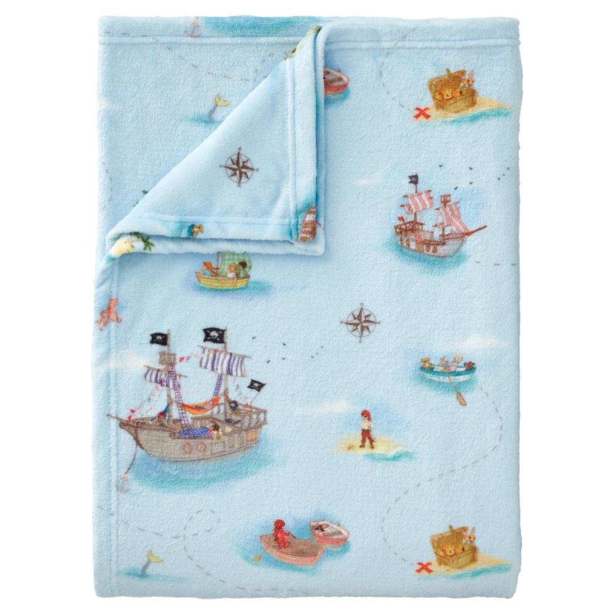 Belle and Boo Pirate Fleece Throw 150x200cm - Blue – image 3