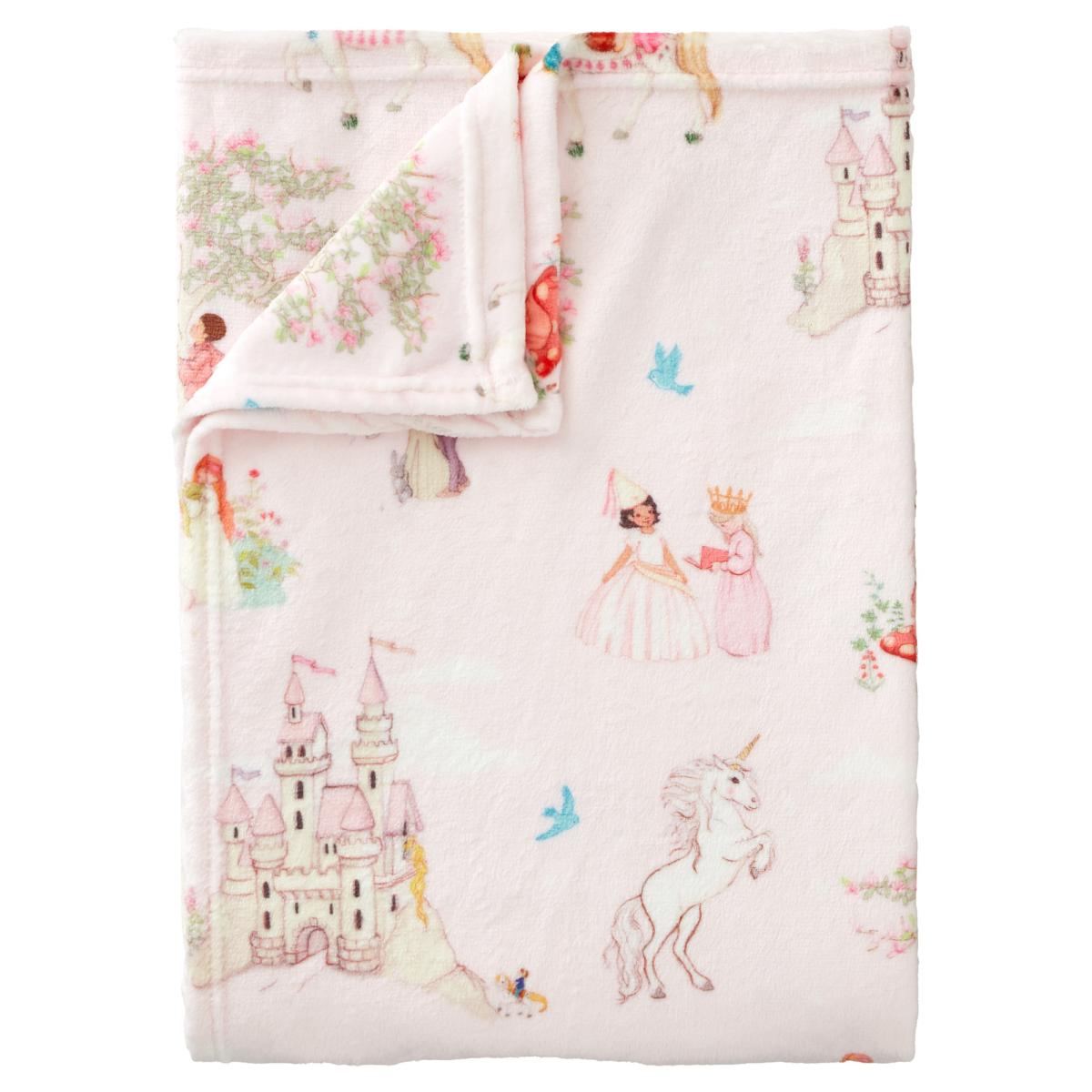 Belle and Boo Fairytale Fleece Throw 150x200cm - Pink – image 3
