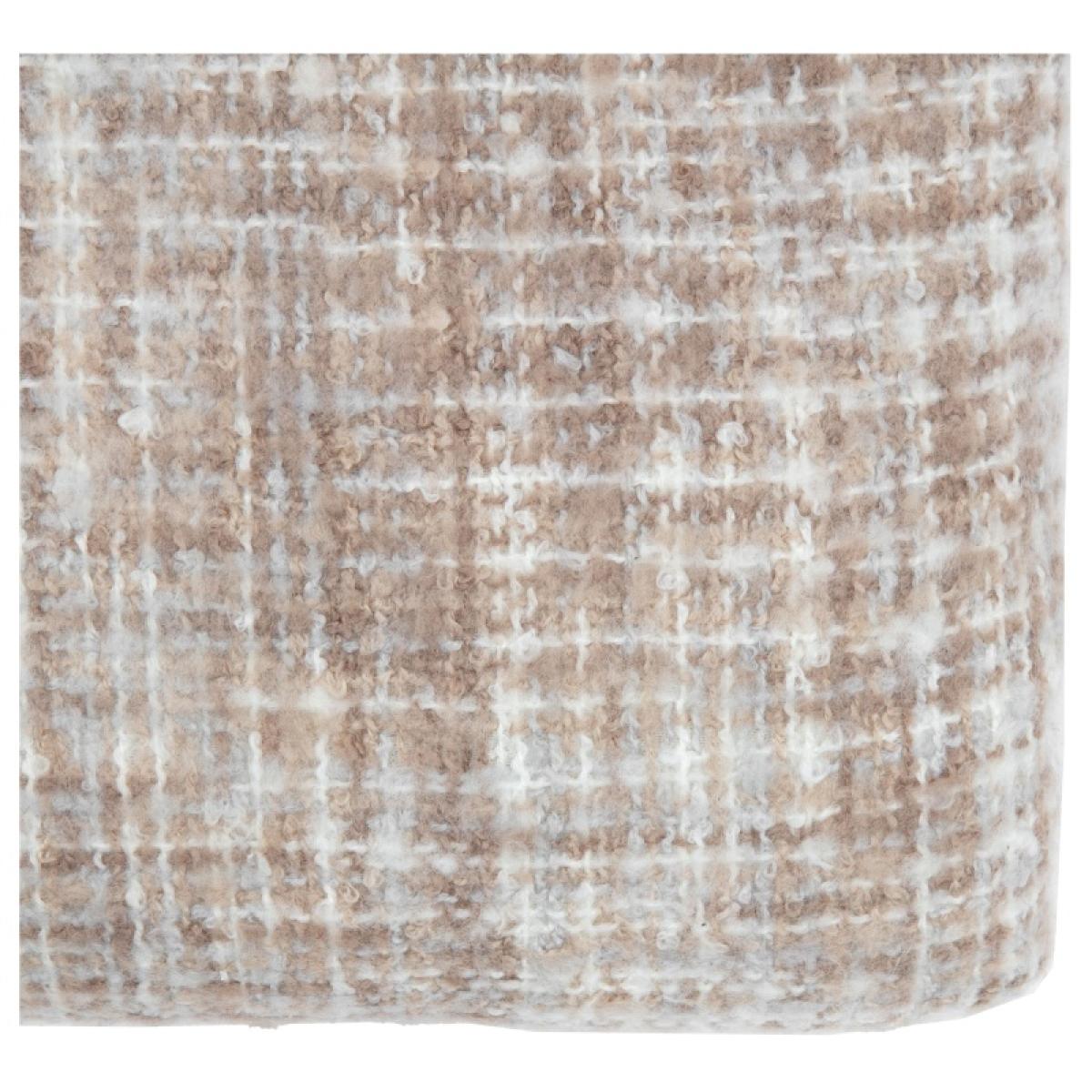 Woven Faux Mohair Sherpa Throw 160x130cm - Natural – image 8