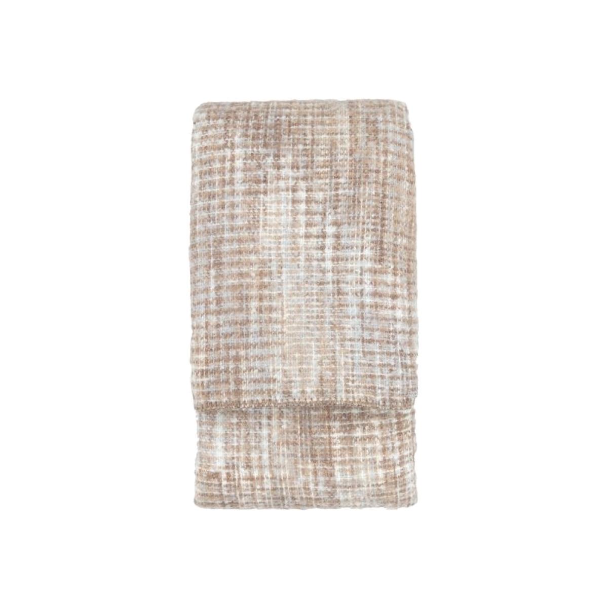 Woven Faux Mohair Sherpa Throw 160x130cm - Natural – image 1