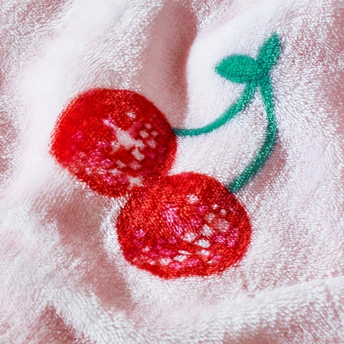 Catherine Lansfield Disco Cherries Fleece Throw 200x240cm - Pink – image 2