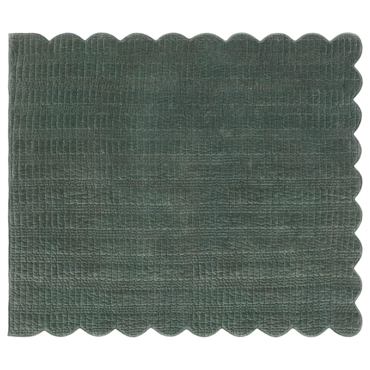 Laura Ashley Scalloped Bedspread - Pine Green – image 6