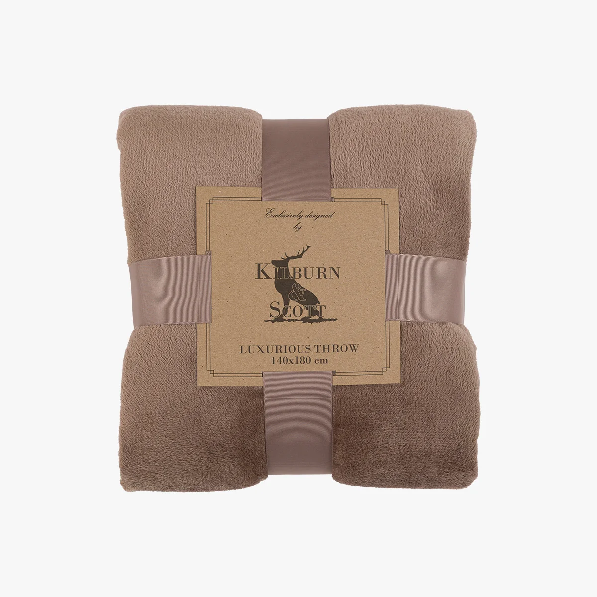 Comfort Flannel Fleece Throw in Mocha – image 2
