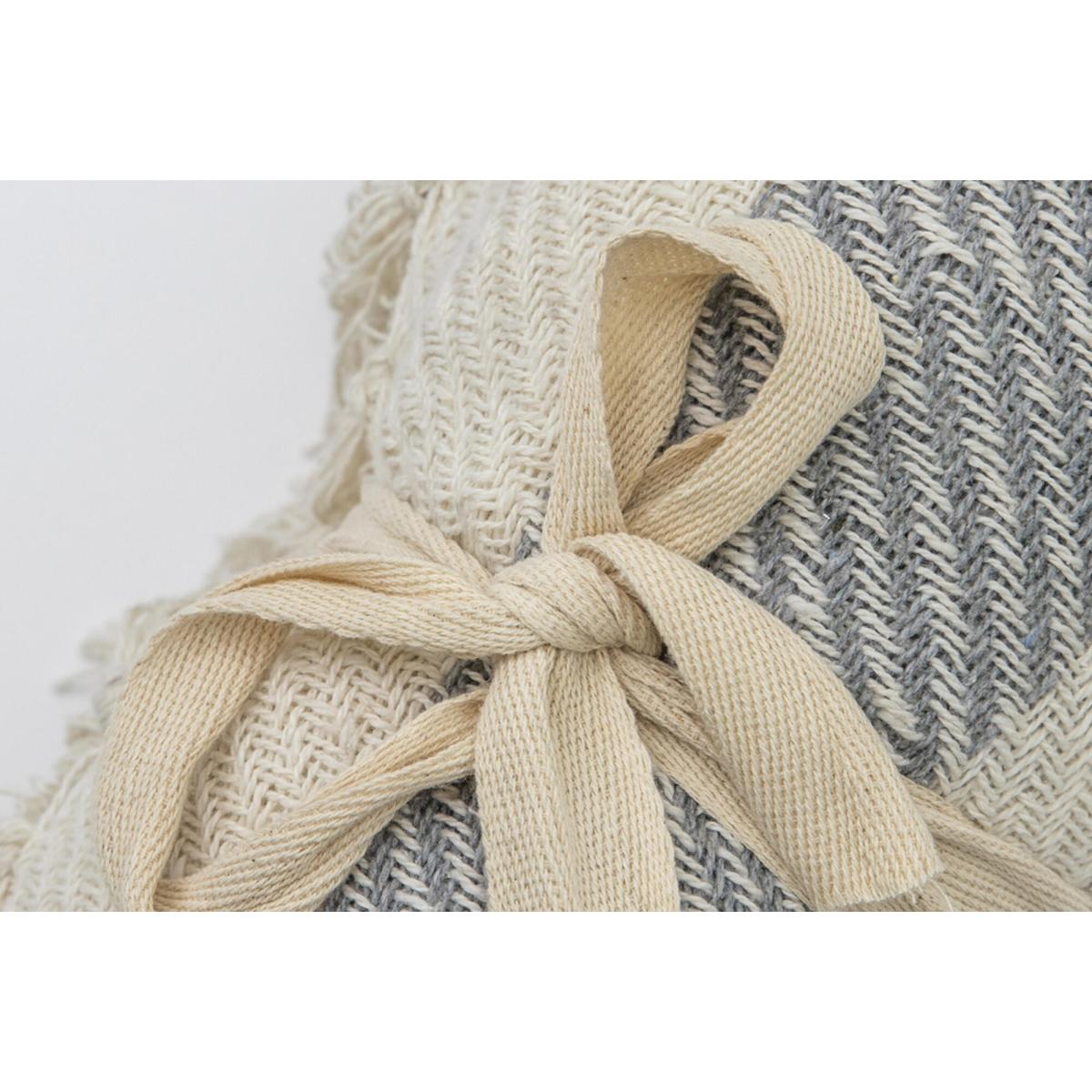 Nuzzler Stripe Throw in Grey – image 3