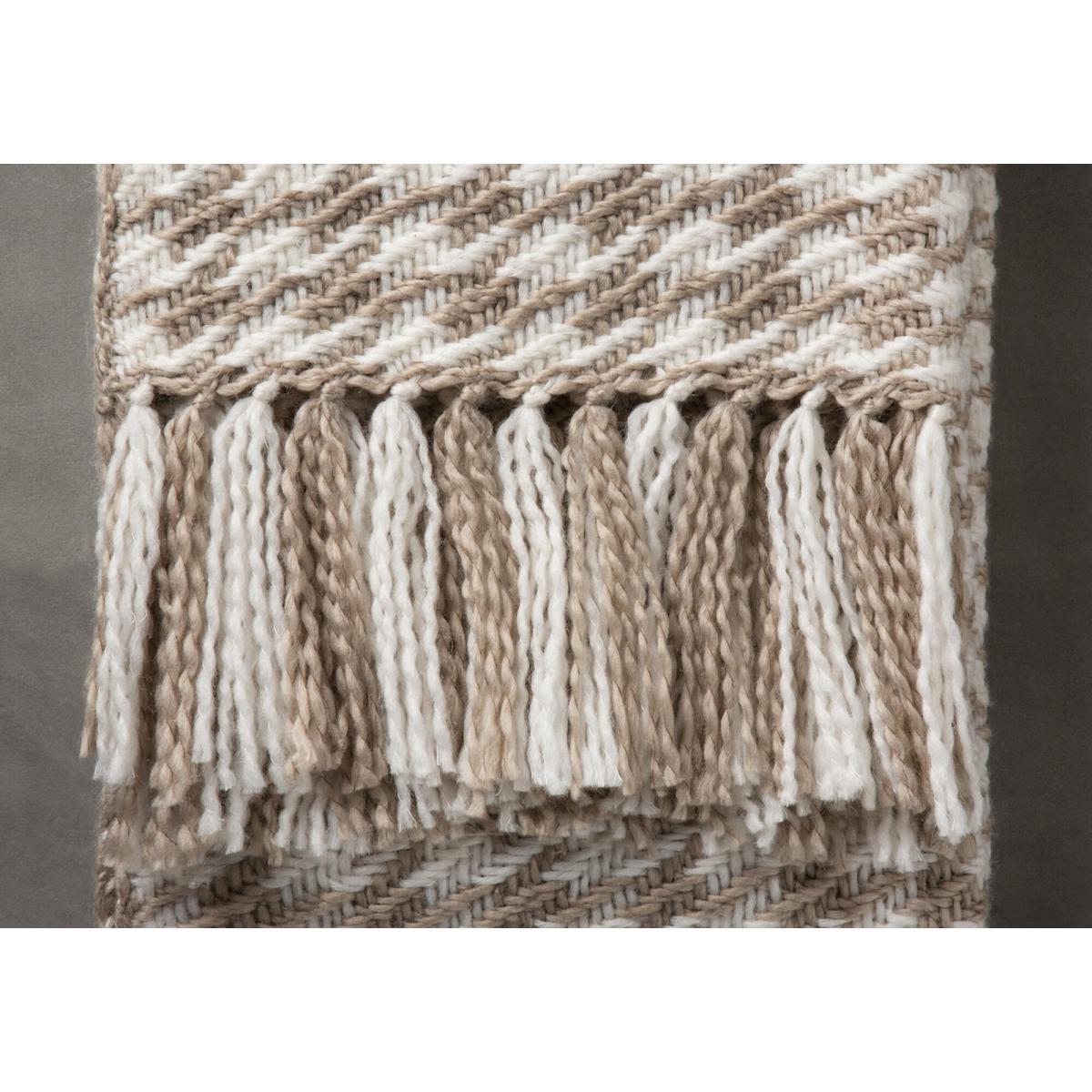 Alfie Sand Houndstooth Woven Throw – image 3