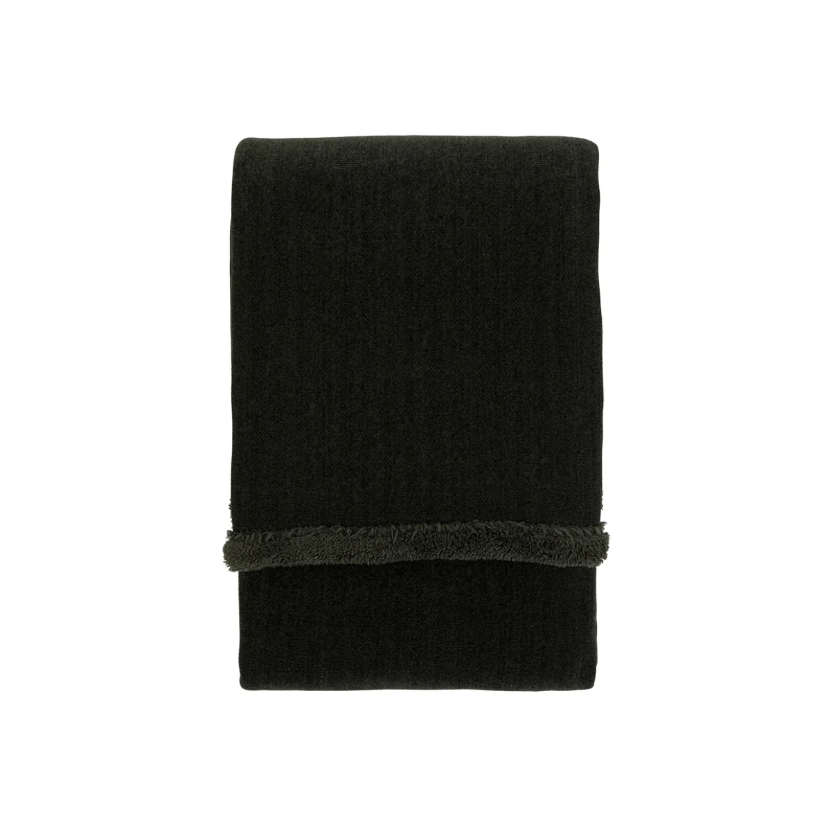Nestle Sherpa Throw in Forest Green – image 1