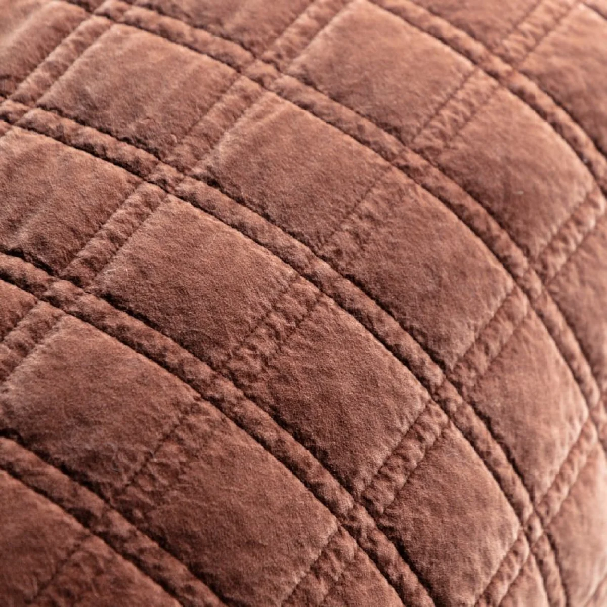 Solace Cotton Velvet Quilted Bedspread in Rust – image 6