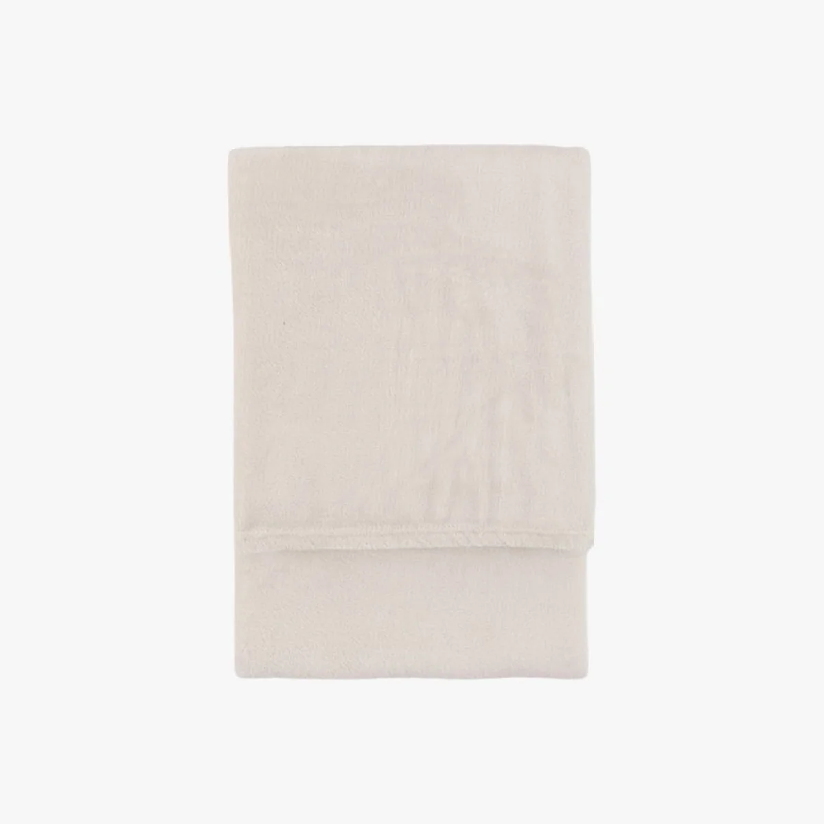 Comfort Flannel Fleece Throw in Ecru – image 3