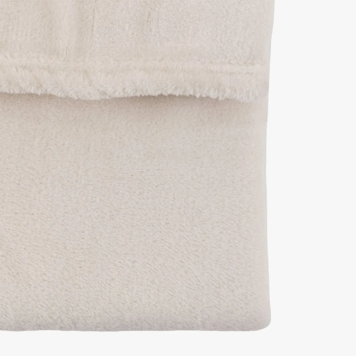 Comfort Flannel Fleece Throw in Ecru – image 4
