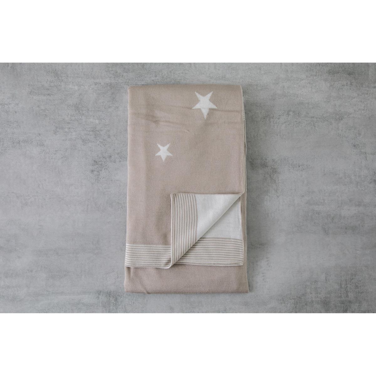 Baxter Knitted Star Throw in Taupe – image 1