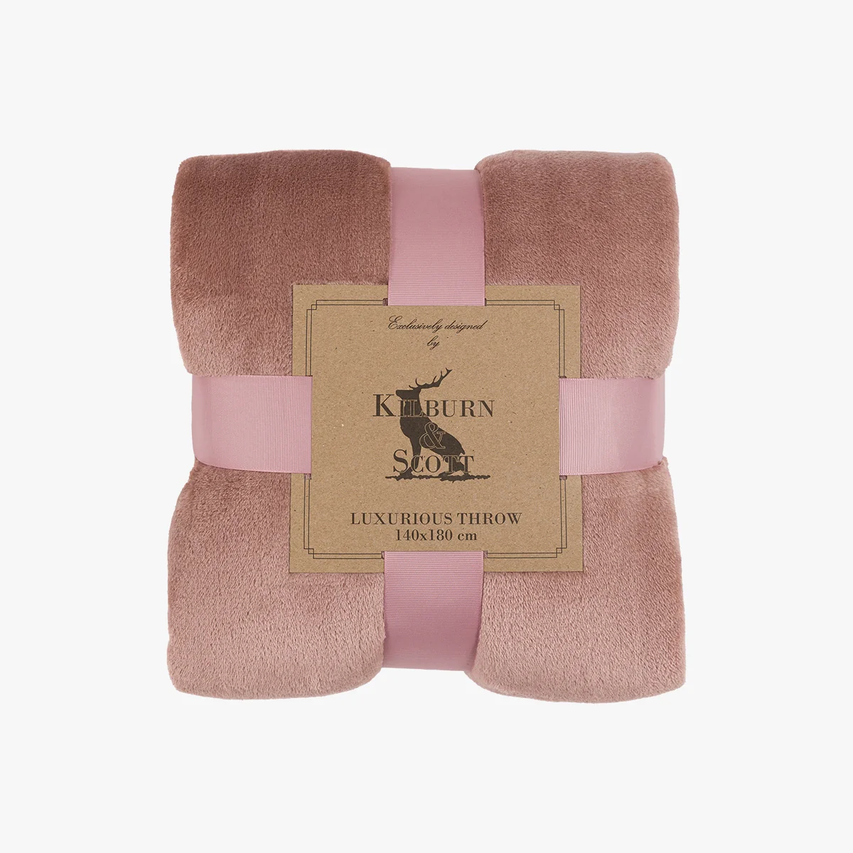 Comfort Flannel Fleece Throw in Pink – image 2