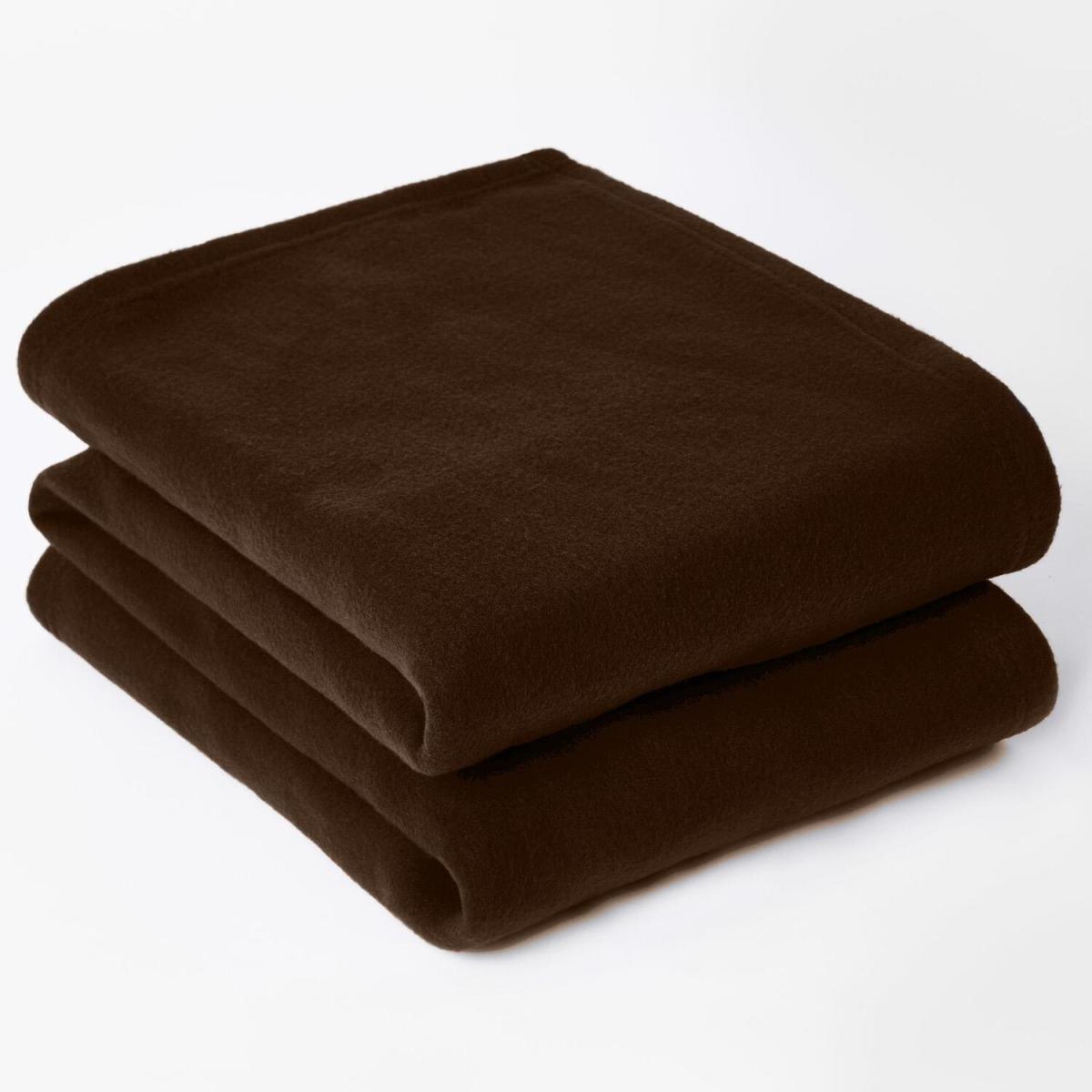 Dreamscene Warm Soft Plain Fleece Throw Over Blanket - Chocolate Brown / Machine Wash at 40 degrees / 0.5kg / Large - 200 x 240cm – image 2