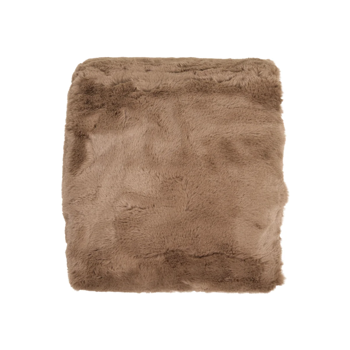 Extra Large Rabbit Faux Fur Throw - Mocha – image 1